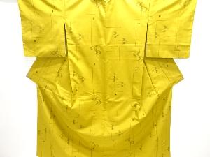 絣柄織り出し縦節紬着物